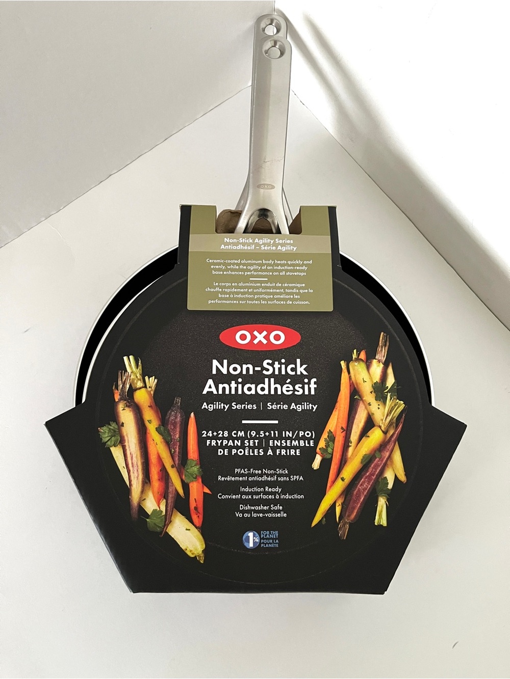 Brand New OXO Agility Non-Stick Fry Pan Set – 2-Piece (24cm & 28cm)